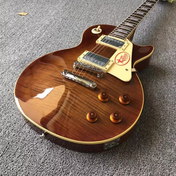 

New arrival right handed electric guitar with 6 tring and 2 chorme pickup