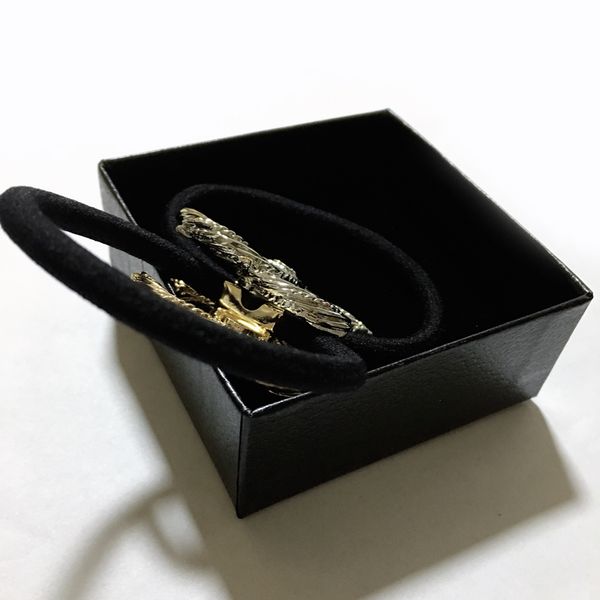 

4x3cm gold and ilver two color hemp hair ring rubber band with box hairpin hair acce orie headdre fa hion jewelry vip gift 4pc lot, Pink