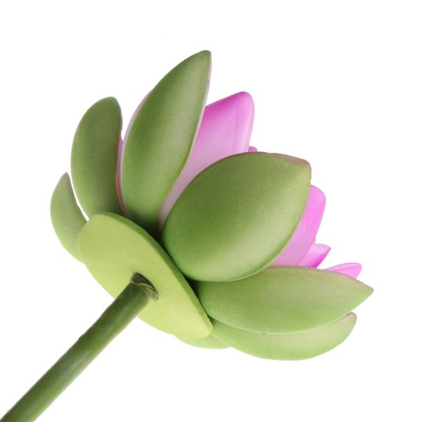 

artificial fake flower lotus water lily with rod plants garden pond vase decor d08d