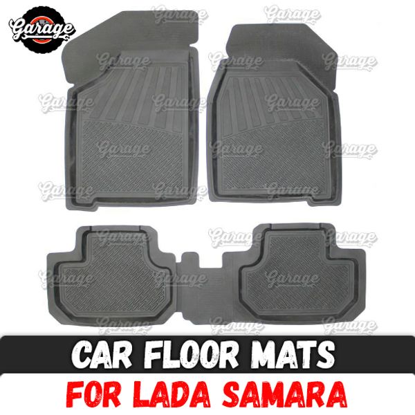 

car floor mats for lada samara rubber 1 set / 4 pcs accessories protect of carpet car styling decoration
