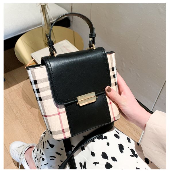 

women classic plaid casual big tote bag fashion new quality leather women's handbag shoulder messenger bags