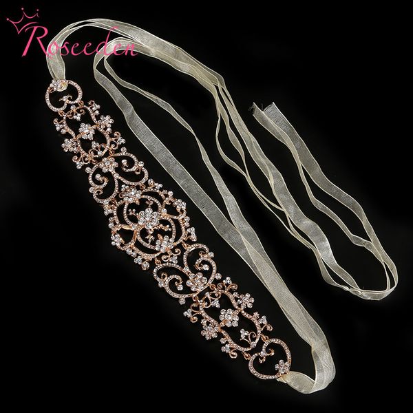 

new fashion bridal metallic headband crystal women party gift headpiece gold hair accessories for bride wedding jewelry re735, Golden;white