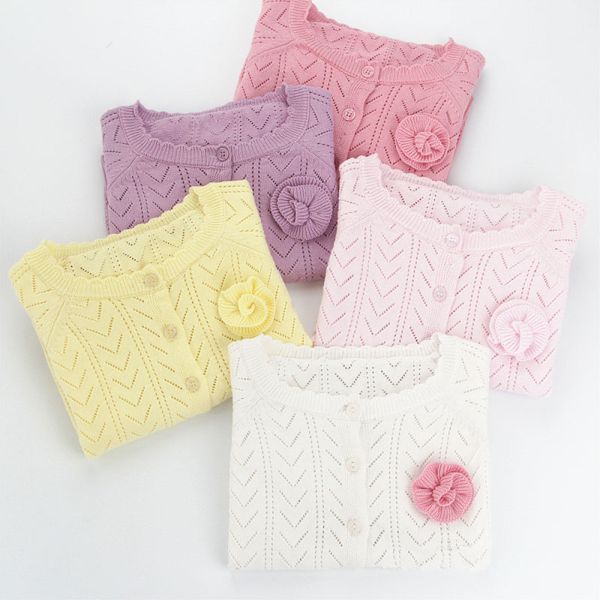 

baby girls cardigan sweaters cotton thin long sleeve kids girl cardigan spring summer knitting jacket rt556, Blue