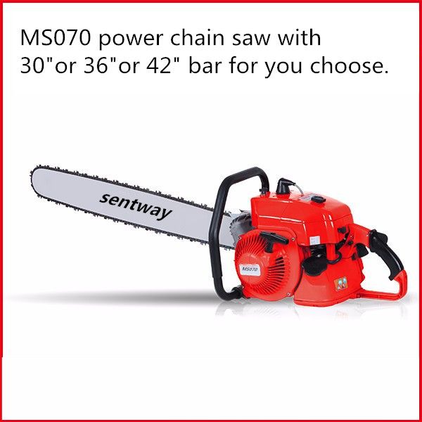 

charge ms070 heavy gasoline chainsaw with30in 36inch 42inch alloy bar and saw chain, 105cc 4.8kw made in china