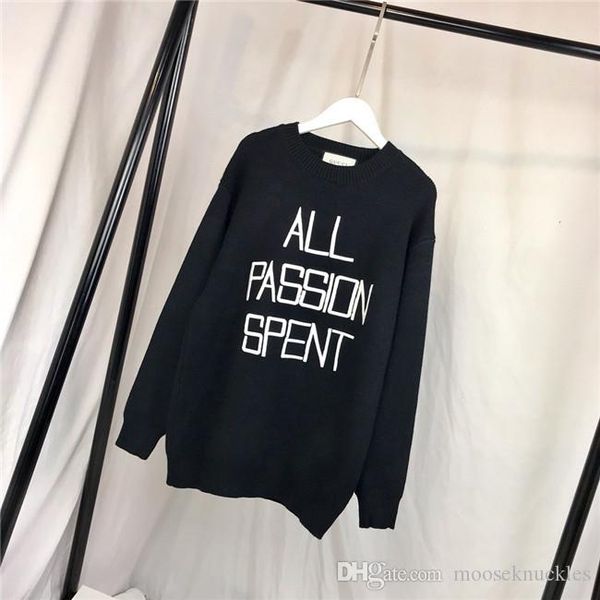 

19fw new luxurious brand design big letters embroidery knitted sweater hoodie men women fashion casual streetwear sweatshirts outdoor shirts, Gray;blue
