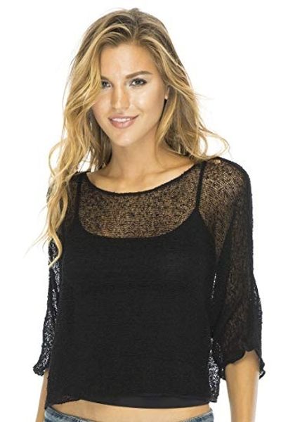 

septhydrogen марка дизайнер женская мода sheer пончо shrug болеро lightweight summer shrug пуловер вязать свитер блузка top plus size, White