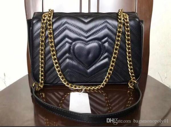 

2019 explosion models fashion designer handbags water ripples love chain shoulder messenger bag simple small square bag