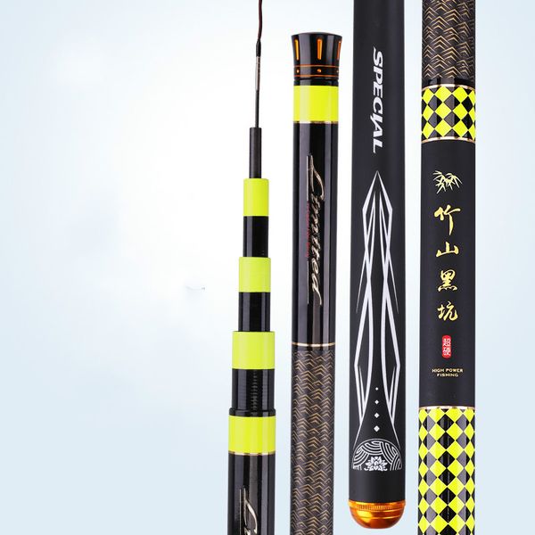 

5.0m 5.4m 6.3m 7.2m taiwan fishing rod black fish pole 19 tonalty super-hard sturgeon fishing olta black pit canne pesca