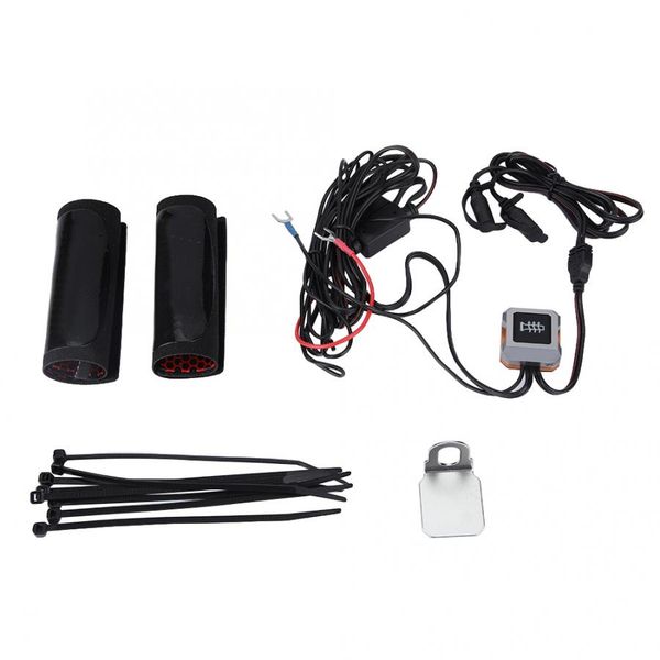 

universal heating handlebar 12v motorcycle waterproof handlebar heated grips warmer temp adjust cnc switch 3 control temperature