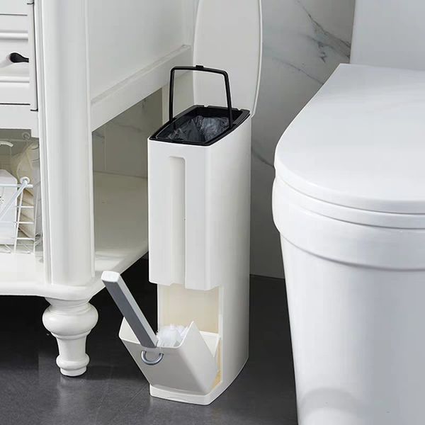 

6l конкретизируйте пластиковой trash can set туалет кисть ванной waste bin dustbin корзина для мусора ведра мешка для мусора диспенсер