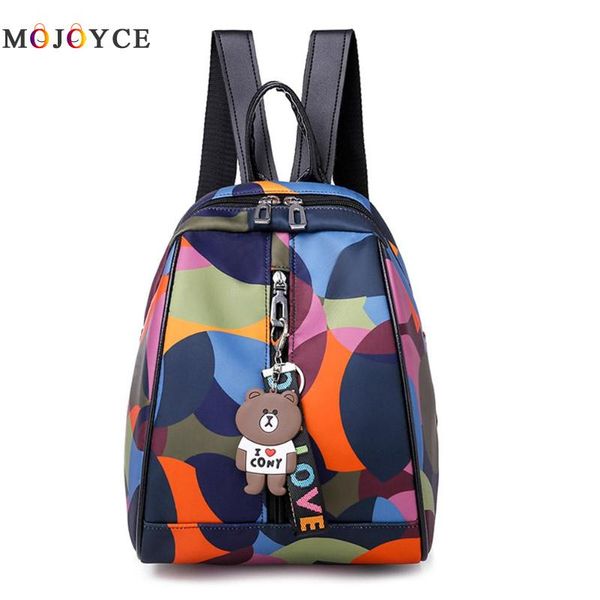 

fashion designer nylon women backpack large zipper school bagpack for teenage girls backpack female
