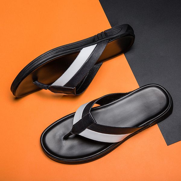 

mesh sandale fashion lightweight zapatos mannen sandalsslippers slipper 2020 sandalias leather rubber running verano red male, Black