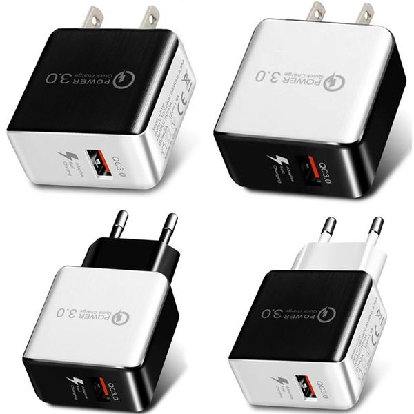 

qc3.0 quick charger eu us ac home travel wall charger power adapter for samsung s8 s9 s10 tablet pc mp3
