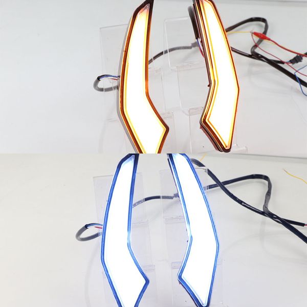 

1 pair car drl lamp dynamic yellow turn signal waterproof led daytime running light for toyota corolla l/le/xle us 2019 2020