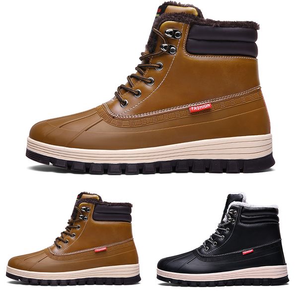 

2020 kind1 waterproof cotton large size winter triple black grey man boy men boots mens sneakers boot trainers outdoor walking shoes