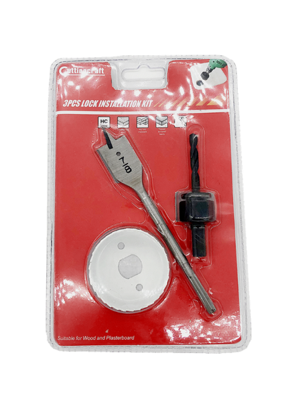 

3pcs hole saw cutter set flat wood spade drill lock installation set with hole saw