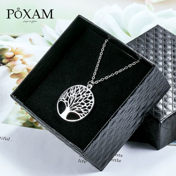 

2020 fashion bohemian plant pendant necklaces for women man vintage ethnic link chain choker necklace christmas gifts jewelry, Silver