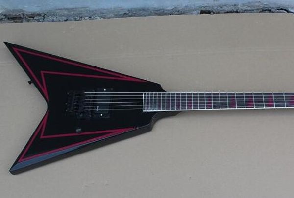 

guitar factory black with nice pickup flying guitar all hardware in black