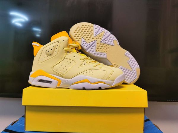 

6 gs floral crimson tint dynamic yellow black white women basketball shoes athletic trainer 6s yellow flower womens sport sneakers, White;red