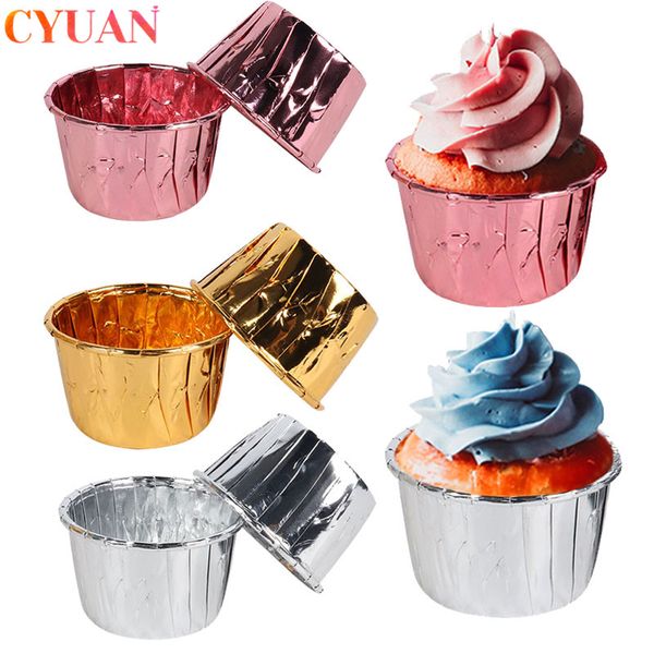 50pcs/set Paper Cupcake Wrappers Cup Cake Decoration For Wedding Birthday Party