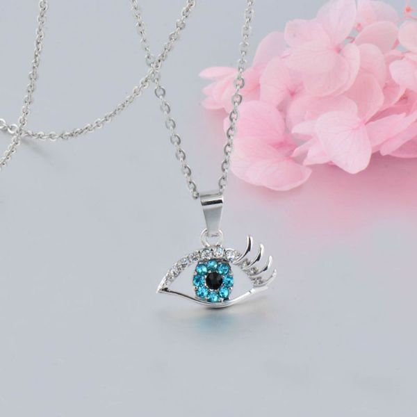 Bleu//Noir Big Hollow Round Zircone Cubique Pendentif Collier Long Fashion Jewelry