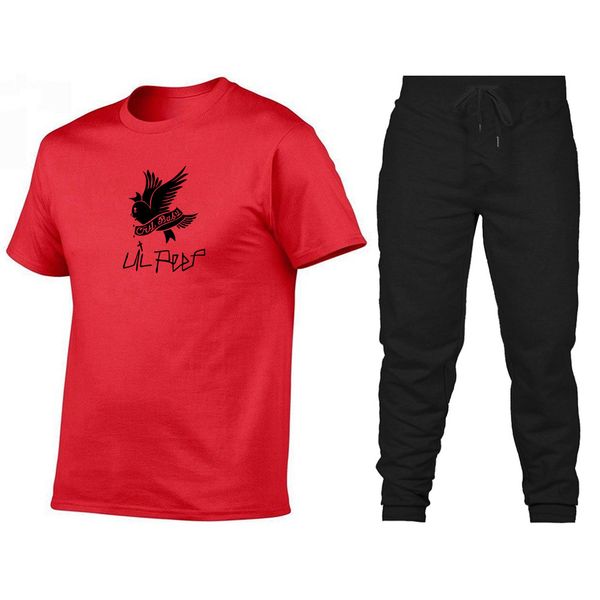 

fashion men's tracksuits 2020 new mens active two pieces suit casual men letter & bird print sport suits 15 colors size s-2xl, Gray