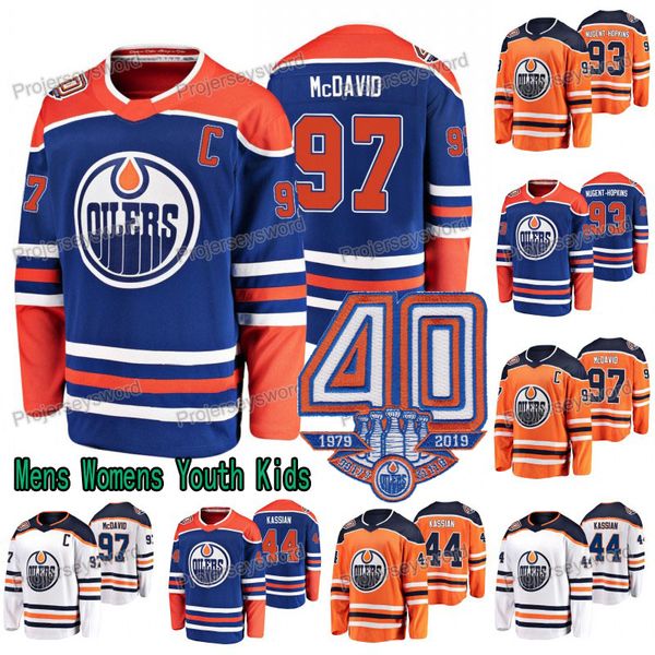 

40th Anniversary Connor McDavid Jersey Edmonton Oilers Alex Chiasson Zack Kassian Oscar Klefbom Ryan Nugent-Hopkins Mens Lady youth Jerseys