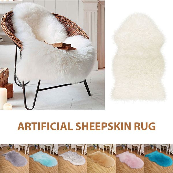 

plush rug decoration ornament washable carpets home sheepskin durable floor mat fashion fluffy hairy faux fur non slip