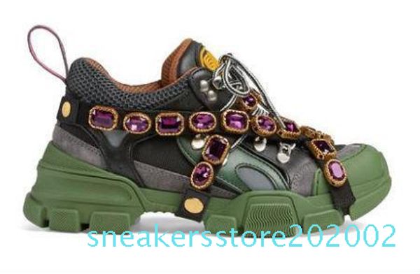 

flashtrek sneaker removable crystals oversize design outdoor hiking sneaker boots men shoes leather sneakers, Black