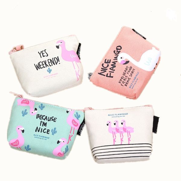 

animal cartoon cute coin purse wallet holder case women small canvas bags cartoon money key card holders pouch zipper bag, Red;black