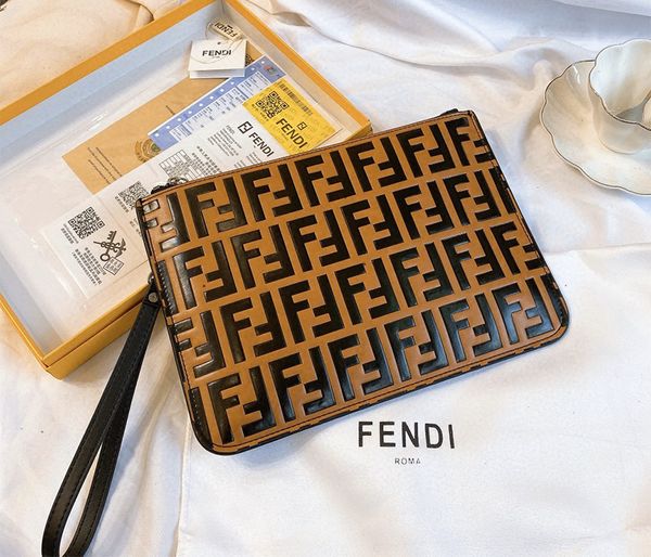 

wholesale 5a quality luxury designer brand handbags designer clutch bags fashion real leather bag designers wallet women bag with box, Black