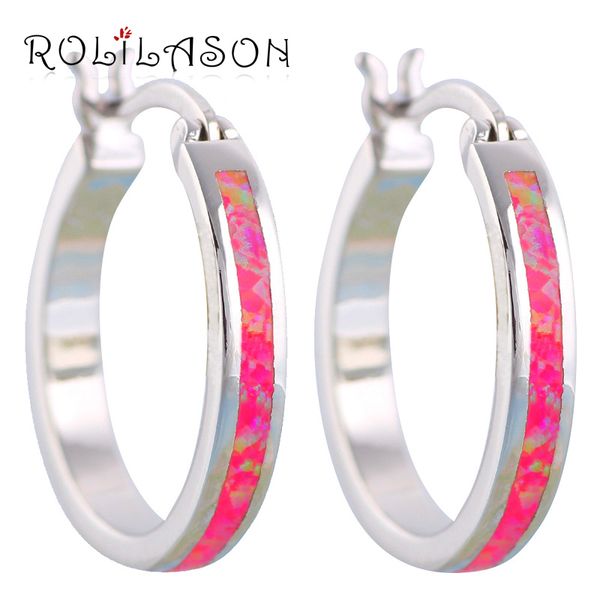 

hoop & huggie attractive items pendientes earrings for women red fire opal silver stamped fashion jewelry oe473, Golden;silver