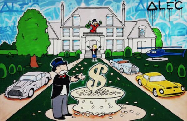 

alec monopoly oil painting on canvas graffiti art rich man mansion home decor handpainted &hd print wall art canvas pictures 191031
