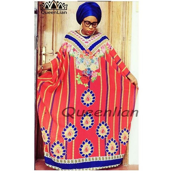 

2017 new fashion super size african loose long dashiki flower pattern printing internatinal nation printing for lady(qqxf#, Red