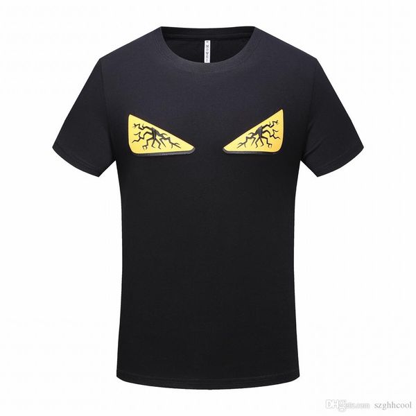 

19SS Mens Designer T Shirts Multiple Changeable Eye Printing Fashion Men Extended T Shirt Quick Dry Breathable Street Hipsters T Shirts