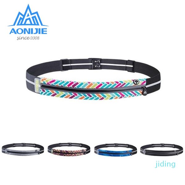 

wholesale-aonijie adjustable slim running waist belt jogging bag fanny pack travel marathon gym workout fitness 6.8in phone holder w956