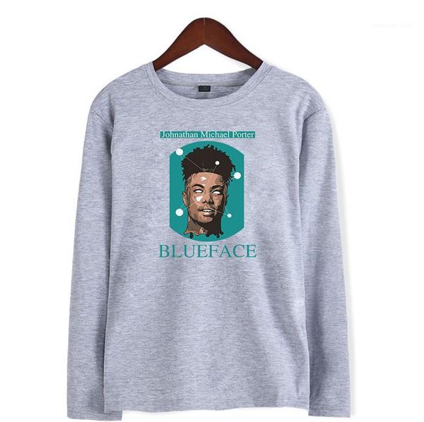 

одежда blueface мужские осенние дизайнерские футболки круглый вырез длинный цветочный принт homme clothing fashion style casual, White;black