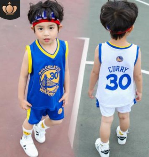 

new baby boys sports 30 number ball suit set for boy and girl jersey vest shorts two-piece set tracksuits kids clothing sets, White
