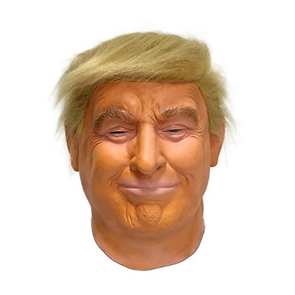 

2020 new donald trump latex mask billionaire american us president politician halloween fancy party full head mask costume dress