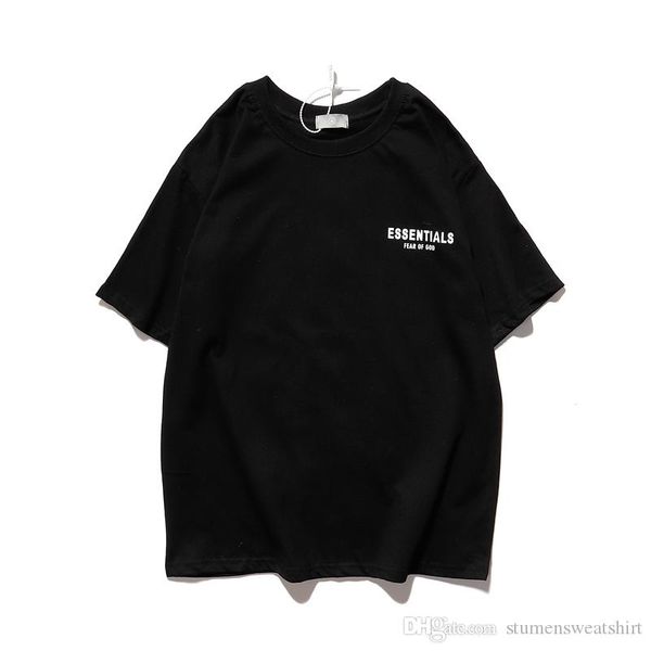 

fog men women t-shirt usa tide brand fear of god t-shirt flower p printing shortsleeve street hip hop loose wild tee, White;black
