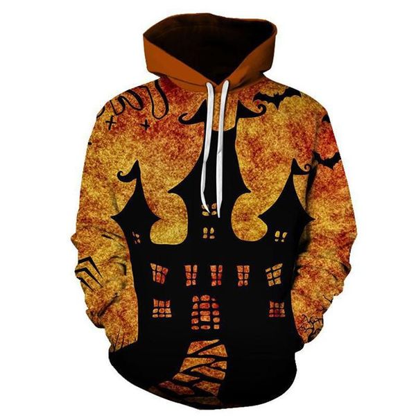 

halloween style mens autumn designer hoodies halloween pullover 3d print homme clothing fashion style casual apparel, Black