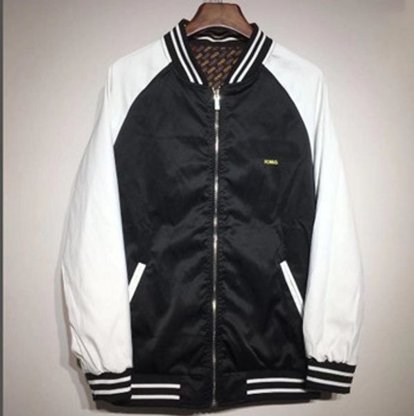 

19 новое прибытие мужские дизайнерские куртки марка глаз письмо печати коричневый молния с капюшоном ветровка двусторонняя бейсбол куртка ра, Black;brown