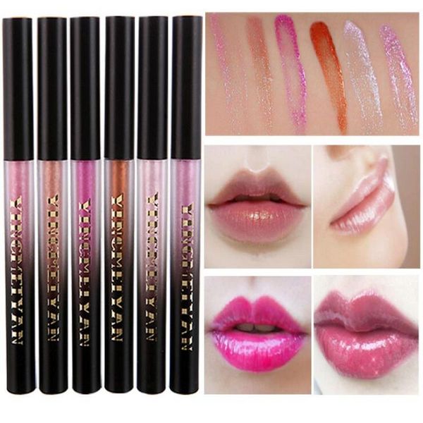 

yingmeiyan 6 colors glitter shimmer liquid lip gloss long lasting moisturizer lip gloss tint cosmetics nutritious shimmer liquid lipstick