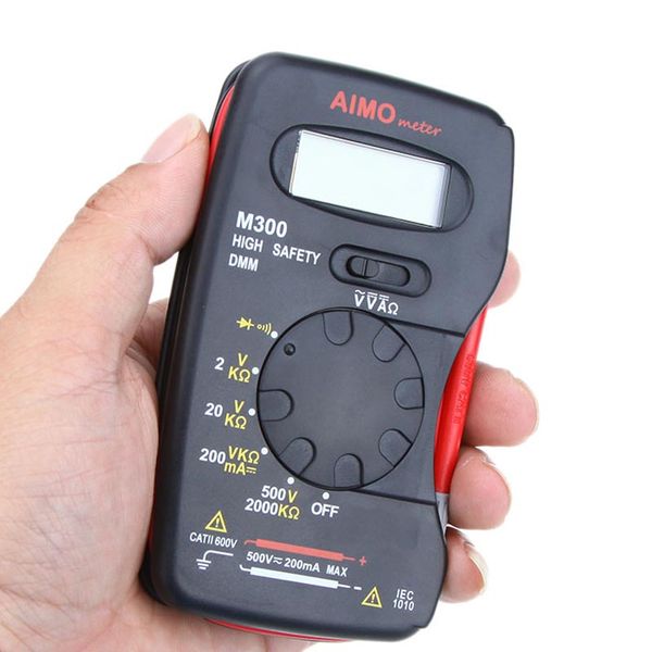 

digital multimeter lcd digital tester buzzer function pocket-size mini m300 dmm voltmeter ammeter ohm multimeter tester