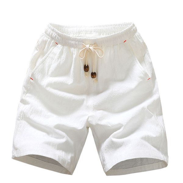 

januarysnow summer new cotton shorts loose men's casual shorts black white drawstring waist bermuda shorts men plus size 4xl 5xl, White;black