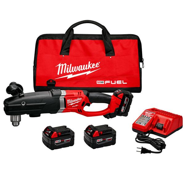 

Milwaukee 2709 22 m18 fuel 18 volt 1 2 inch uper hawg right angle drill kit