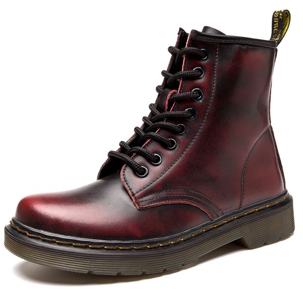 

fashion spring shoes woman pu leather boots women waterproof motorcycle boots autumn casual shoes flat ankle botas mujer, Black
