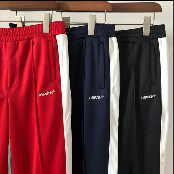 

ambush засада 19ss мужские брюки карандаш брюки повседневные брюки мужчины бегуны ab тренировочные брюки эластичный пояс мужские брюки хип-х, Black