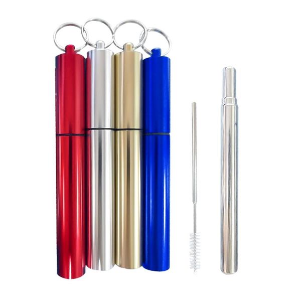 

reusable drinking straw metal stainless steel straw with cleaner brush for home party barware bar accessories disposable cups straws