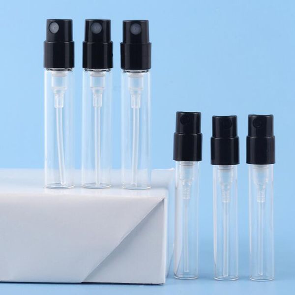 

1.8ml 2.5ml mini perfume glass bottle glass sample bottle vials with plastic pump sample sub bottle